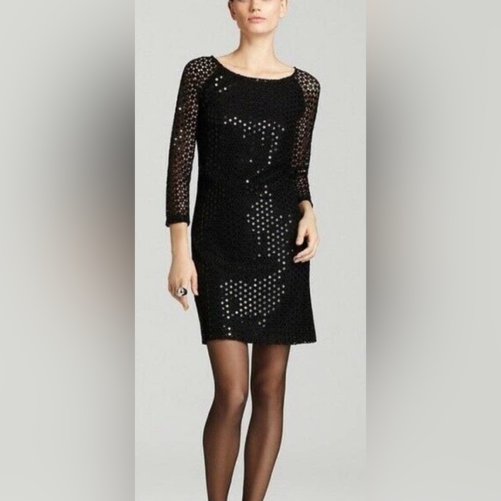 Lilly Pulitzer Black Dress with Metallic Details